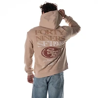 Sweat à capuche unisexe en polaire surdimensionné The Wild Collective Tan des San Francisco 49ers