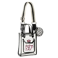 WEAR by Erin Andrews Sac à bandoulière transparent avec pochette pour pièces de monnaie des 49ers de San Francisco