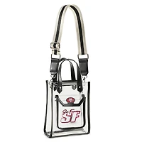 WEAR by Erin Andrews Sac à bandoulière transparent avec pochette pour pièces de monnaie des 49ers de San Francisco