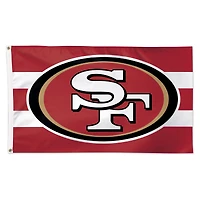 WinCraft San Francisco 49ers Drapeau de luxe à rayures horizontales 3 pi x 5 pi