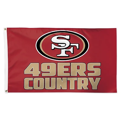 Drapeau de luxe WinCraft San Francisco 49ers 3' x 5' à slogan simple face