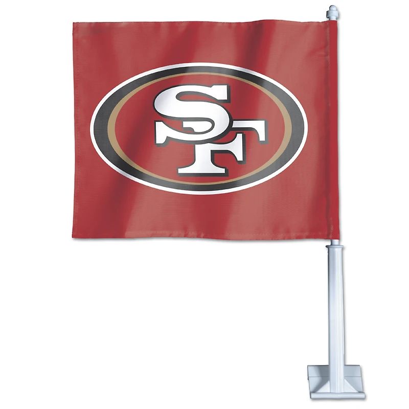 Drapeau de voiture double face WinCraft San Francisco 49ers, commémorant le 80e anniversaire