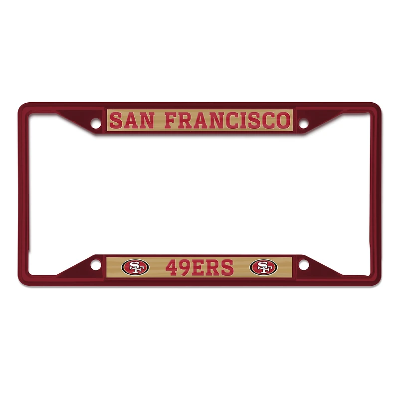 Cadre de plaque d'immatriculation couleur chrome WinCraft San Francisco 49ers