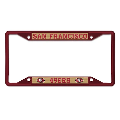 Cadre de plaque d'immatriculation couleur chrome WinCraft San Francisco 49ers