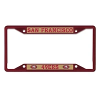 Cadre de plaque d'immatriculation couleur chrome WinCraft San Francisco 49ers