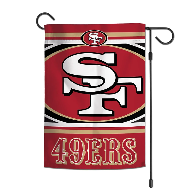 WinCraft San Francisco 49ers drapeau de jardin double face avec slogan de l'équipe 12 po x 18 po