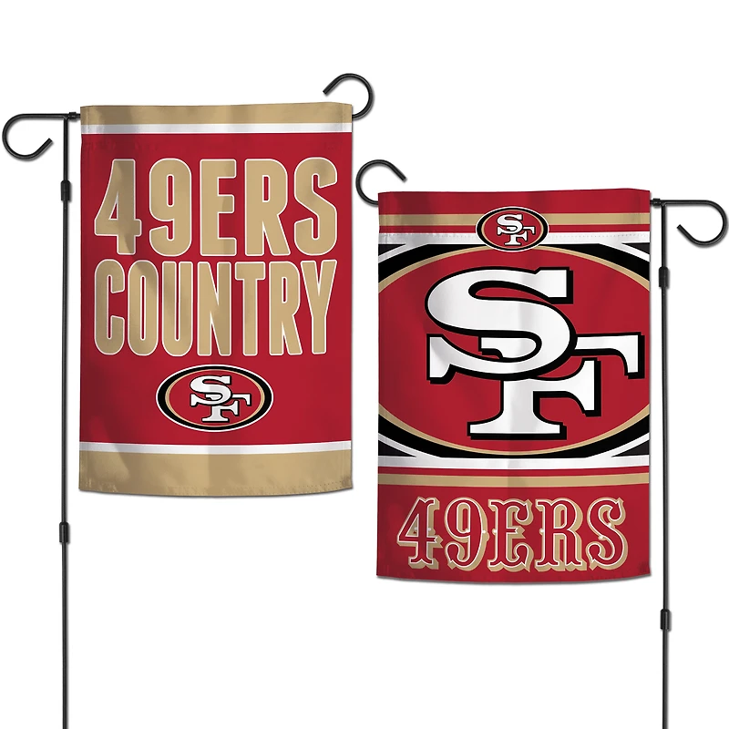 WinCraft San Francisco 49ers drapeau de jardin double face avec slogan de l'équipe 12 po x 18 po