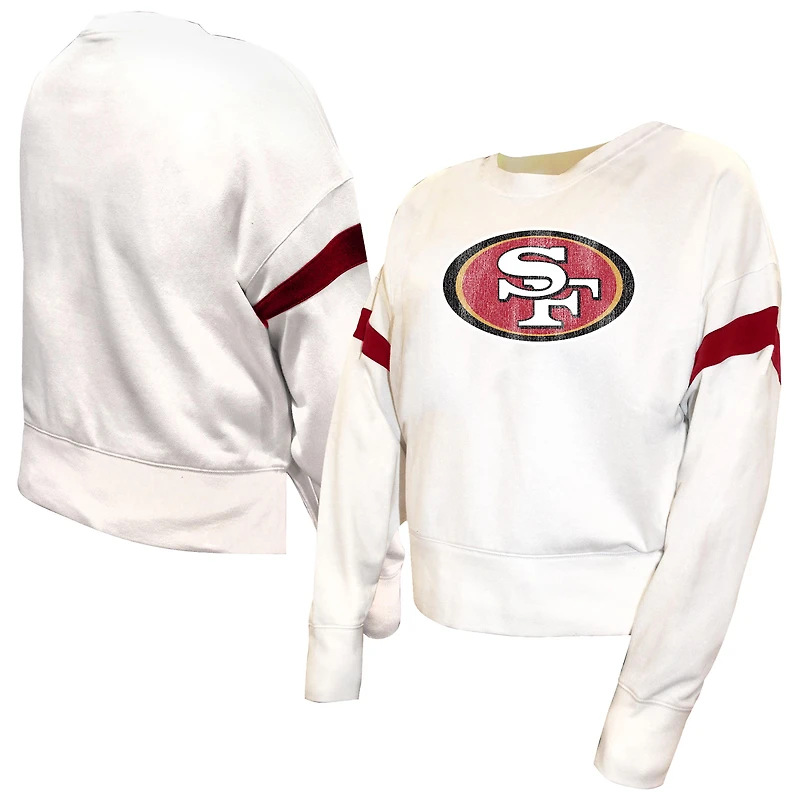 Women's Fanatics White San Francisco 49ers Plus Fleece Pullover Sweatshirt