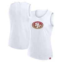 Débardeur Fanatics blanc pour femme San Francisco 49ers Slub