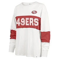 Women's '47 Cream San Francisco 49ers Clubhouse Pride Taylor Long Sleeve T-Shirt