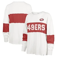 T-shirt à manches longues '47 Cream San Francisco 49ers Clubhouse Pride Taylor pour femmes