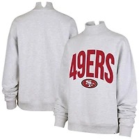 Women's '47  Gray San Francisco 49ers Subtle Muse Mock Neck Sweatshirt