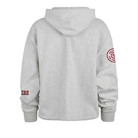 Sweat à capuche court manches longues pour femme '47 Heather Gray San Francisco 49ers High Hopes