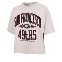 Women's '47 Natural San Francisco 49ers Cropped Windthrow Ravine T-Shirt