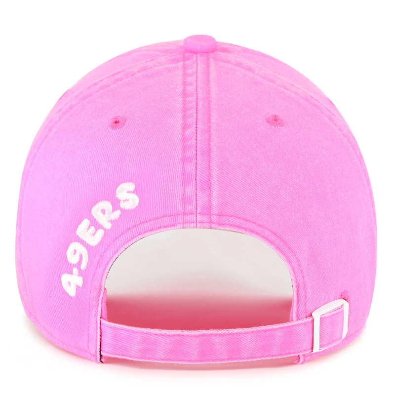 Women's '47 Pink San Francisco 49ers Bright Side Clean Up Adjustable Hat