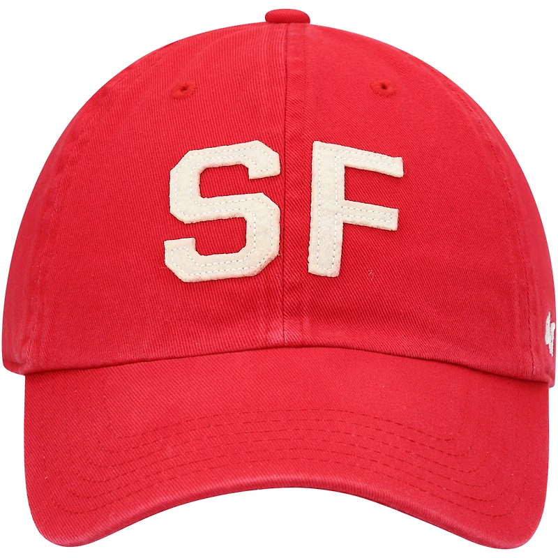 Casquette réglable '47 Scarlet San Francisco 49ers Finley Clean Up pour femme