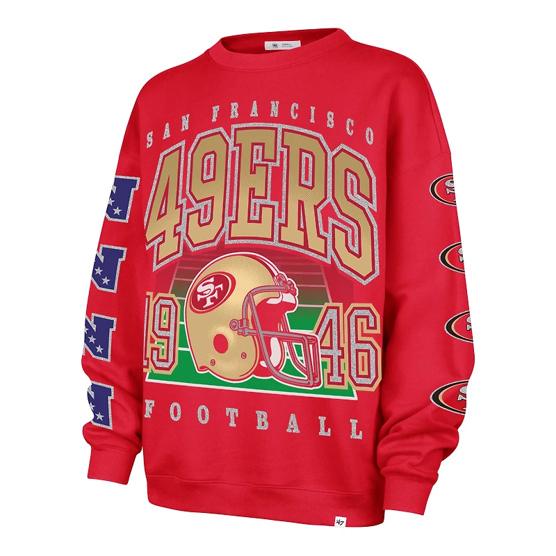Sweat-shirt oversize « 47 Scarlet » des San Francisco 49ers pour femme