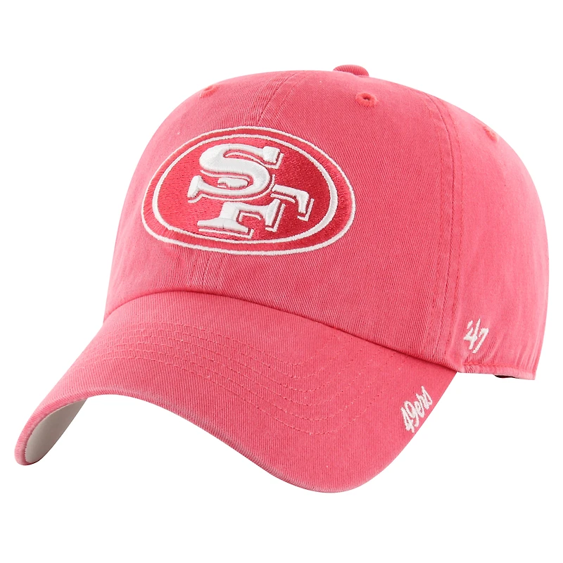 Women's '47 Scarlet San Francisco 49ers Luminance Cheer Clean Up Adjustable Hat