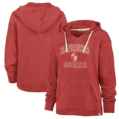 Women's '47 Scarlet San Francisco 49ers Plus Clarity Kennedy Pullover Hoodie
