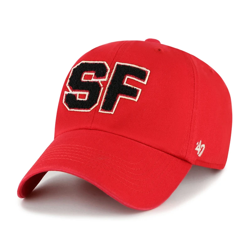 Casquette ajustable Zoey Clean Up Scarlet 47 des San Francisco 49ers pour femme