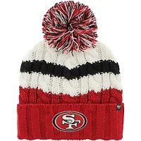 Women's '47 White San Francisco 49ers Ashfield Cuffed Knit Hat with Pom