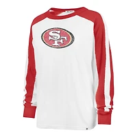 Women's '47 White San Francisco 49ers Premier Caribou Long Sleeve T-Shirt