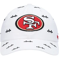 Women's '47 White San Francisco 49ers Team Confetti Clean Up Adjustable Hat
