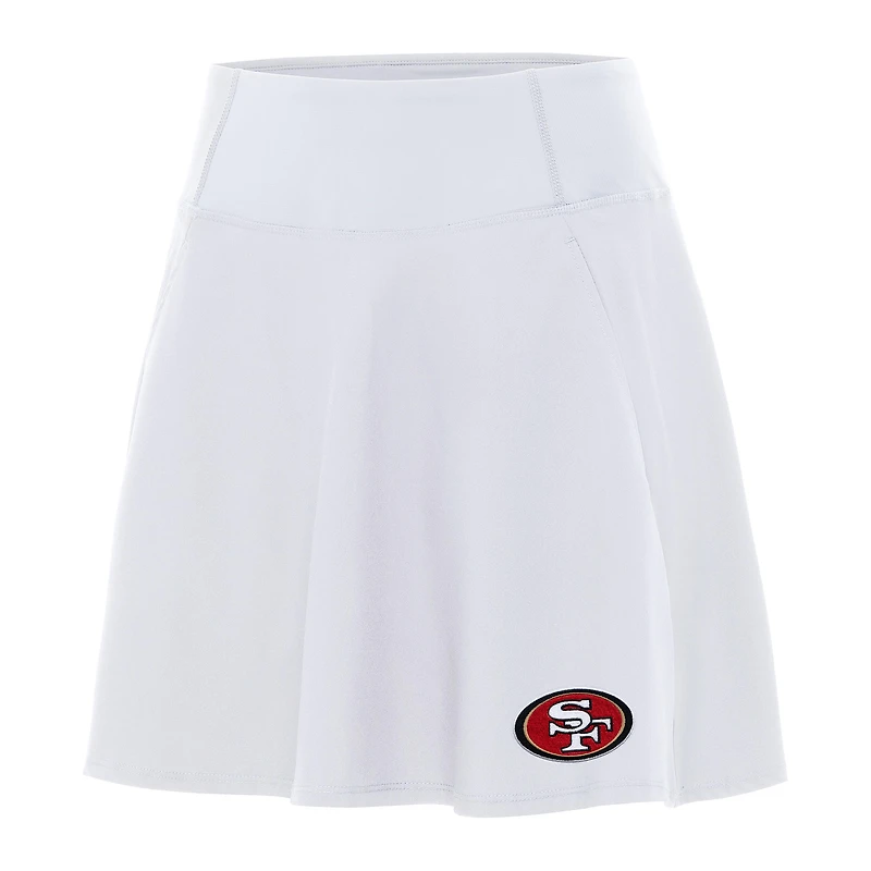 Jupe-short Chip blanche Antigua pour femme des 49ers de San Francisco