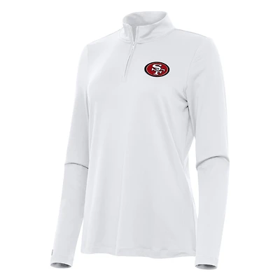 Haut à fermeture éclair quart de tour Reprocess Antigua White San Francisco 49ers pour femme
