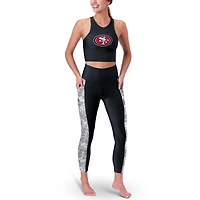 Leggings Certo noirs pour femmes, taille haute, logo San Francisco 49ers, deux poches