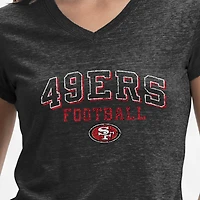 Women's Champion Black San Francisco 49ers Triumph Tri-Blend V-Neck T-Shirt