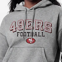 Sweat à capuche Champion Triumph Tri-Blend gris pour femme, San Francisco 49ers