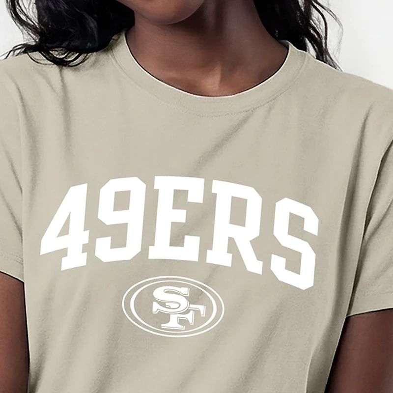 Women's Champion  Light Brown San Francisco 49ers Cocoa Butter T-Shirt