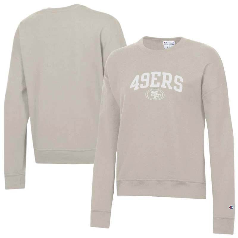 Women's Champion Light Brown San Francisco 49ers Powerblend Cocoa Butter Fleece Sweatshirt