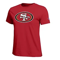 Women's Champion  Scarlet San Francisco 49ers Logo T-Shirt