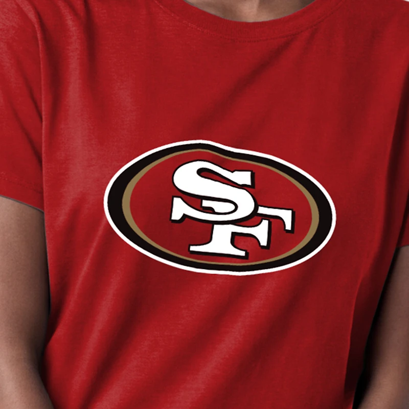 Women's Champion Scarlet San Francisco 49ers Logo T-Shirt
