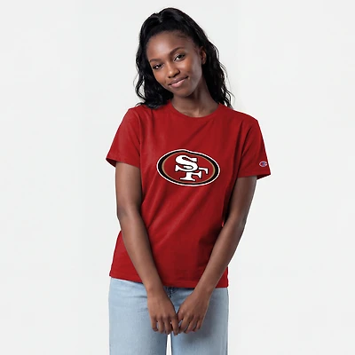Women's Champion  Scarlet San Francisco 49ers Logo T-Shirt