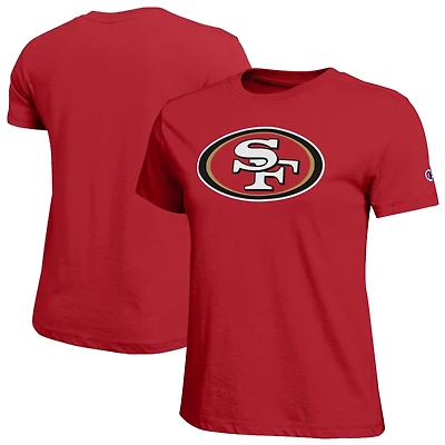 Women's Champion  Scarlet San Francisco 49ers Logo T-Shirt