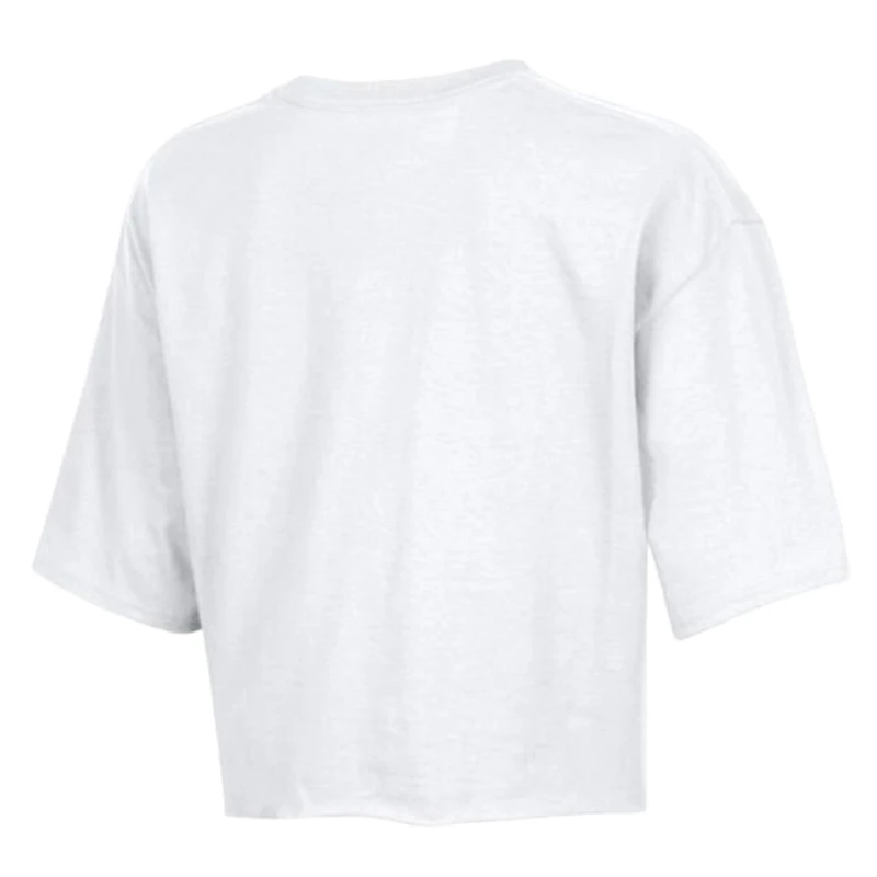 Women's Champion  White San Francisco 49ers Boyfriend Cropped T-Shirt