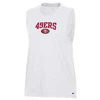 Women's Champion  White San Francisco 49ers Muscle Tank Top