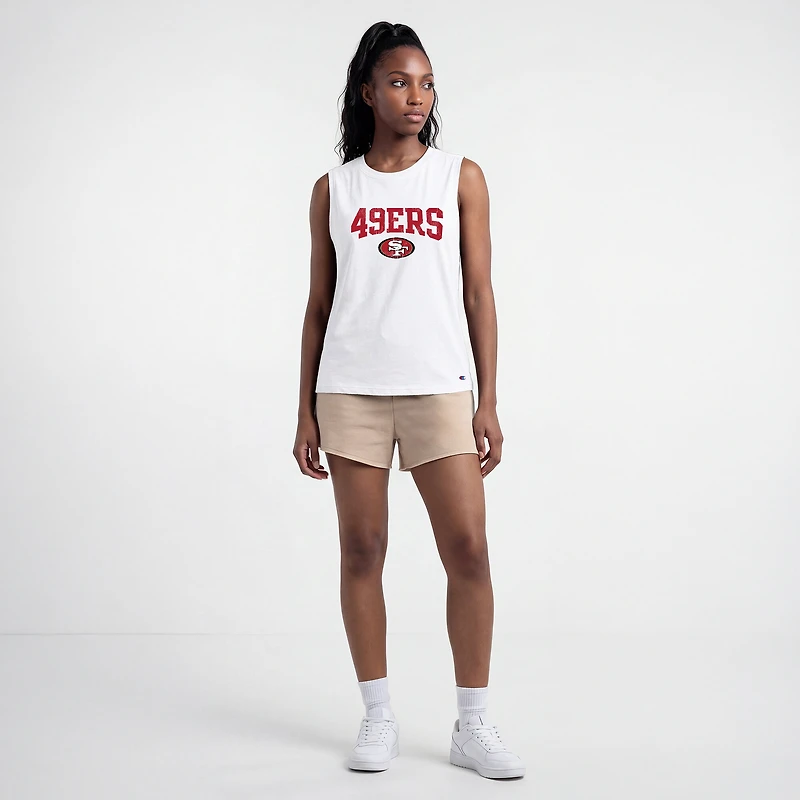 Women's Champion  White San Francisco 49ers Muscle Tank Top