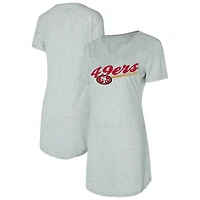 Chemise de nuit en tricot gris pour femme Concepts Sport des 49ers San Francisco