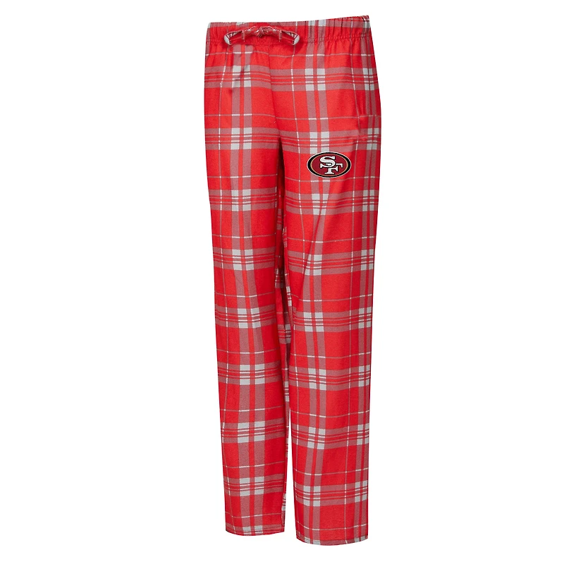 Ensemble de nuit pour femme Concepts Sport gris chiné/écarlate San Francisco 49ers Regulate Plaid avec débardeur et pantalon