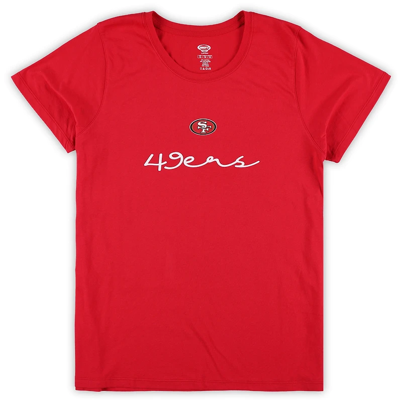 Women's Concepts Sport San Francisco 49ers Plus Script Top & Pants Sleep Set