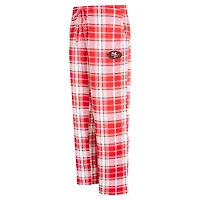 Pantalon en tricot à carreaux Ashford pour femme Concepts Sport Scarlet/Black des 49ers de San Francisco