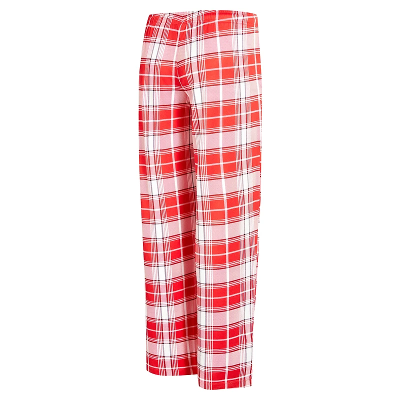 Pantalon en tricot à carreaux Ashford pour femme Concepts Sport Scarlet/Black des 49ers de San Francisco