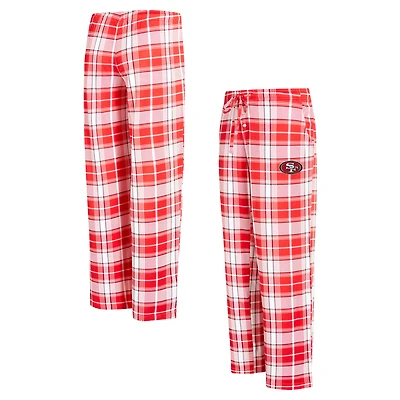 Women's Concepts Sport Scarlet San Francisco 49ers Ashford Plaid Knit Pants