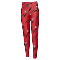 Women's Concepts Sport Scarlet San Francisco 49ers Breakthrough Allover Print Knit Sleep Leggings