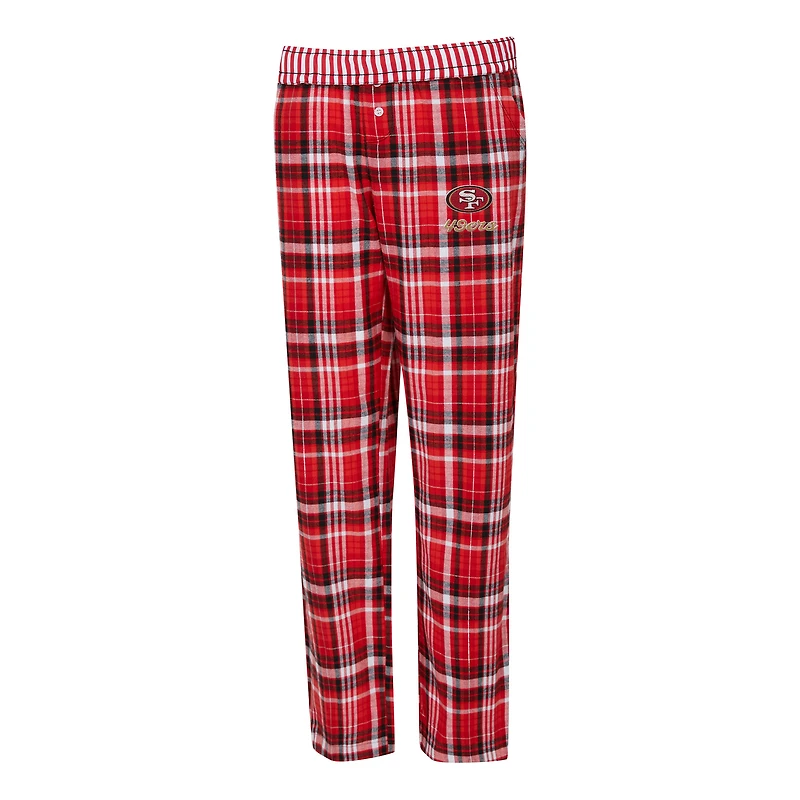 Women's Concepts Sport Scarlet San Francisco 49ers Laney Plaid Tri-Blend Pants