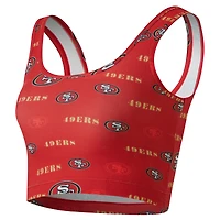 Women's Concepts Sport Scarlet San Francisco 49ers Mosaic Allover Print Bralette